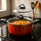 Kawashi 32 cm Extra‑Large Casserole Pot   Tempered Glass Lid with Steam Vent