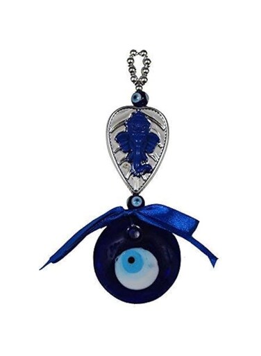 WOWWOW Rabarikaa Evil Eye Protection Charm with Leaf Ganesha Wall Hanging Ornament Home Decor Protection Good Luck Blessing Housewarming Birthday Gift