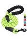 M&amp;J 5 FT Strong Dog Leash with Comfortable Padded Handle and Highly Reflective Threads Dog Leashes for Medium and Large Dogs (Green)
