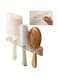 2Pcs Self-Adhesive Acrylic Hair Brush Holder, Wall Mounted Hair Comb Organizer, No Nails/Drilling White Acrylic Hot Tool Holder, Bathroom Accessories for Hair Brush, Curling Wand, Hair Straighteners