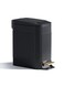 6L Slim Step-On Trash Can with Soft-Close Lid - Narrow Rectangular Metal Pedal Garbage Bin for Bathroom, Office, or Bedroom, Space-Saving Black Design