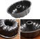 Fluted Ring Cake Tin 24cm &ndash; Non-Stick Carbon Steel Bundt Cake Pan   Leakproof Round Baking Mold for Cakes, Bread &amp; Desserts   Heavy-Duty, Easy Release, Even Heating