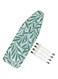 CasRmia Premium Cotton Ironing Board Cover with 4 PCS Elastic Fasteners Thick Padding Ironing Board Cover Wrinkle-Free Ironing - Heat and Stain Resistant,Easy to Clean,Machine Washable (green leaf)