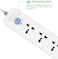 GONGNIU 3 Socket Power Extension Board with 3 Switch and 3 M Wire   Universal Power Extension for Home, Office   Universal Multi Outlet Extension Socket