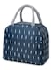 Tediline Lunch Bag Blue Feather Design Reusable Insulated, Waterproof Bag for Kids or Adults, Perfect for Lunch Boxes, Tiffin Boxes, Picnics, Work, or School