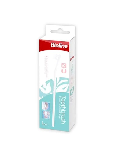 Bioline Toothbrush For Cat And Puppy (Set Of 4)