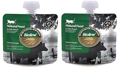 Pack of 2 Bioline Natural Feast Entree&nbsp;Pouch Chicken Recipe 85g+15g