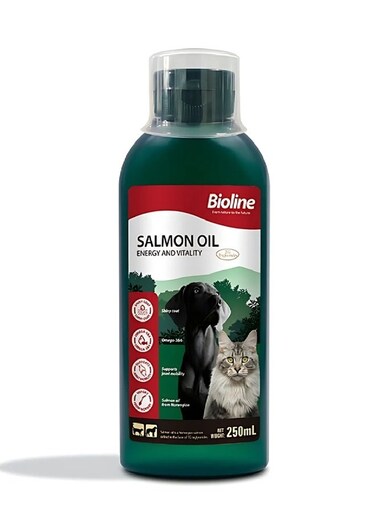 زيت السلمون النرويجي للطاقة والحيوية للكلاب والقطط - 250 مل