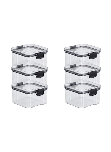 Set of 6 pieces 460ML Airtight Food Storage with Lid, Double Sealed Thick storage Jar, Leak Proof, Easy to Clean, BPA Free, Kitchen and Other Storage