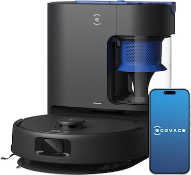 ECOVACS Deebot N20e Plus Robotic Cleaner, 10000Pa Robot Vacuum Cleaner with Bagless Station, Anti-Hair Tangle, 350 Minutes Runtime, 20 mm Door Threshold Climbing, TrueMapping Intelligent Path Planning