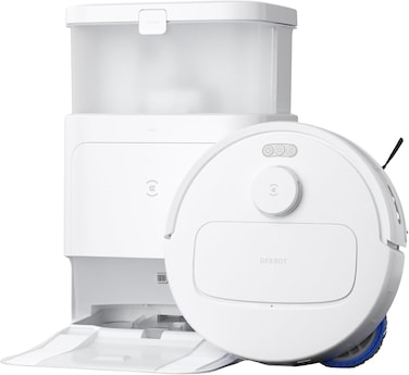 ECOVACS Deebot N30 Pro Omni Robot Vacuum Cleaner With Mop Function, 10,000 Pa Suction Power, ZeroTangle 2.0 Technology, TruEdge Edge Cleaning, 60&deg;C Hot Water Mop Cleaning, Hot Air Drying, White