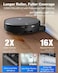 ECOVACS DEEBOT T90 Omni Robot Vacuum and Mop, 30,000Pa Suction, Instant Self-Cleaning OZMO Roller Mop, TruEdge Deep Edge Cleaning, ZeroTangle, Hot Water Wash &amp; 145&deg;F Air Dry, AI Obstacle Avoidance, Black