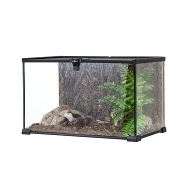 Reptizoo Mini Glass Reptile Habitat - 50.8x30.5x24.4cm Black