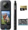 insta360 X4 Adventure Bundle- 8K Waterproof 360 Action Camera, 4K Wide-Angle Video, Removable Lens Guards, 135 Min Battery Life, AI Editing, Stabilization, for Sports, Travel
