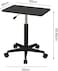 Desk Mobile Table for Sofa, Bedside, and Office &ndash; Adjustable Height Laptop &amp; Worktable for Home Office, Standing &amp; Sitting Use" Black