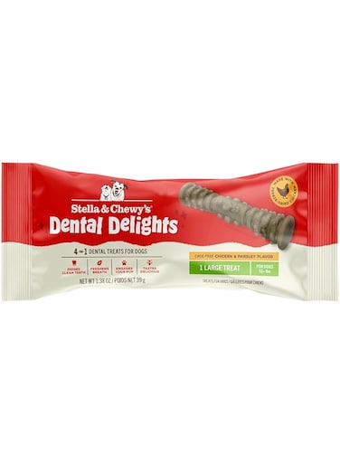 Stella &amp; Chewy's Dental Delights with Freeze-Dried Chicken - Large Dental Treats for Dogs, Single Serve