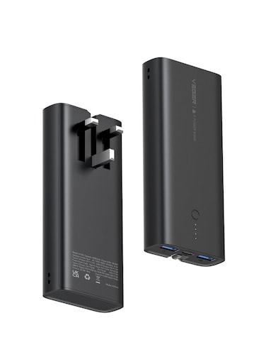 VEGER Built-in UK Plug Power Bank&amp;Wall Adapter PD 20W 10000mAh-VP1145