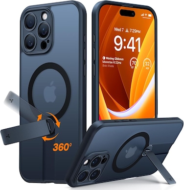 Torras Pstand Spin Series (X00FX1472) Case For 6.9'' iPhone 16 Pro Max Black