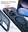 توراس غطاء مغناطيسي مقاوم للصدمات لهاتف iPhone 16 Pro Max، مغناطيسي قوي 18N، حماية عسكرية بطول 12 قدمًا، MagSafe، غطاء واقٍ شفاف غير لامع رفيع، سلسلة Guardian المغناطيسية، أسود
