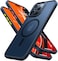 توراس غطاء مغناطيسي مقاوم للصدمات لهاتف iPhone 16 Pro Max، مغناطيسي قوي 18N، حماية عسكرية بطول 12 قدمًا، MagSafe، غطاء واقٍ شفاف غير لامع رفيع، سلسلة Guardian المغناطيسية، أسود