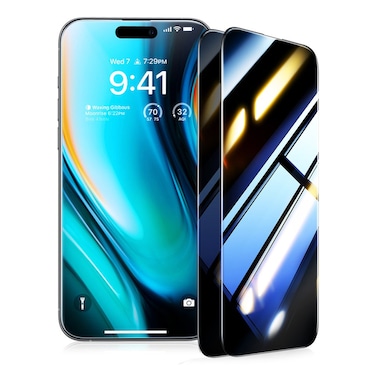 Torras Mil-Grade Shatterproof For iPhone 16 Pro Max Privacy Screen Protector, 9H+ Unbreakable From 12FT Drop, Anti Spy Edge To Edge Tempered Glass, Bubble Free, One-Pull Installation, Black, X00FX1567
