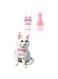 Sweet seven 2 Pack Birthday Hat Scarf Set for Pet Puppy Cats - Princess Cat Costumes, Cute Lace Bandanas, Pet Birthday Party Decorations (Pink)