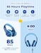 iClever Bluetooth Kids Headphones, BTH12 Colorful LED Lights Kids Wireless Headphones Over Ear with 74/85dBA Safe Volume, 85H Playtime, Bluetooth 5.2, Built-in Mic for iPad/School/Tablet/PC/Game
