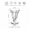 Cuisine Art Soda-Lime Glass Ice Cream Sundae Cup 190ml Set of 2   Transparent Dessert Glasses for Ice Cream Falooda Milkshake   Clear Serving Cups for Home &amp; Caf&eacute;
