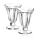 Cuisine Art Soda-Lime Glass Ice Cream Sundae Cup 190ml Set of 2   Transparent Dessert Glasses for Ice Cream Falooda Milkshake   Clear Serving Cups for Home &amp; Caf&eacute;