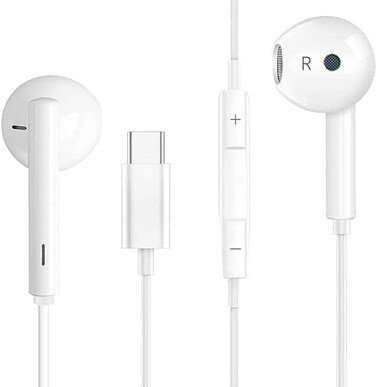Zentality E-13 Wired Earphone with Type-C Connector High Defination Audio Sound Quality Multi Control II - White