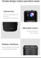 Umiio A008 Intelligent Screen Projector 5G WiFi Bluetooth Quadrangle Trapezoid 1080P(White)