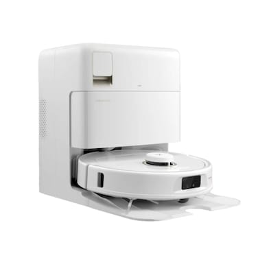 Roborock Qrevo MaxV Robot Vacuum and Mop with 7,000 Pa Suction, Hot Water Mop Washing, AI Obstacle Avoidance, and Automatic Refill &amp; Drainage System WHITE