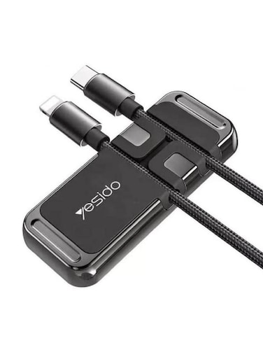 Yesido C113 Car Mini Zinc Alloy Magnetic Sheet Cable Clip Holder, Black