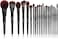 Jessup Make Up Brush Set Professional 21Pcs Black Complete Collection,Synthetic Hair,Powder Blending Foundation Highlight Contour Concealer Eyeshadow Eye liner Spoolie T271