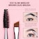 Jessup Brow Brush Set 3Pcs Professional Make Up Brushes Set Premium Black Silver T326