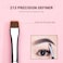 Jessup Brow Brush Set 3Pcs Professional Make Up Brushes Set Premium Black Silver T326
