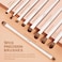 Jessup Vegan Makeup Brushes Set Professional Eco-friendly Synthetic Powder Foundation Highlight Concealer Eyeshadow Blending Eyebrow Liner Spoolie Brush Set Light Grey 14pcs T329