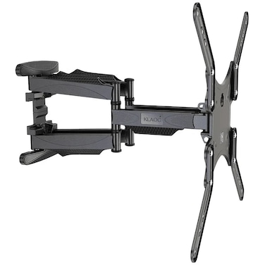 Kaloc Double Arms Swivel TV Wall Mount for 32"-65" Flat Panel TVs up to 50 kg, VESA 400x400mm, Full Motion, 452 mm Extension, Black   KLC-X5