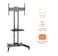 Kaloc Mobile TV Stand for 32"-65" TVs up to 50 kg, VESA 600x400mm, 90&deg; Rotation for Portrait and Landscape Modes, Equipment Shelf, TV StandLockable Wheels   KLC-L65-X