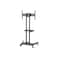 Kaloc Mobile TV Stand for 32"-65" TVs up to 50 kg, VESA 600x400mm, 90&deg; Rotation for Portrait and Landscape Modes, Equipment Shelf, TV StandLockable Wheels   KLC-L65-X