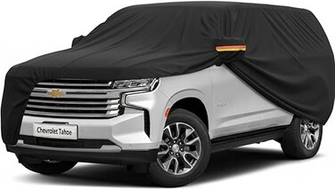 Premium All-Black SUV Cover for 2021-2026 Chevrolet Tahoe &ndash; Multi-Layer Heavy-Duty All-Weather Protection,