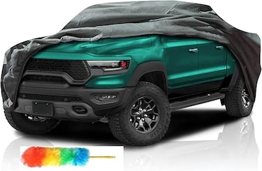 - 6-Layer Protection, Driver Zipper Door, Trunk Door Zipper &amp; Windproof Bands, ARMADA Body Car Cover with dust cleaner