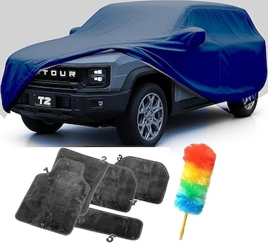 Car Cover for Jetour T2 (2024&ndash;2025) With MAT (Blue Cover With Black Mat)