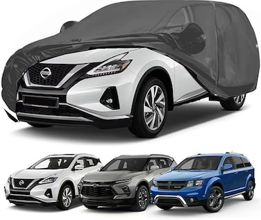 SUV Car Cover Windproof Upgraded &amp; 100% Waterproof. Cover Rain Sun Snow Protector (Fit for Murano, Blazer, Dodge Journey)
