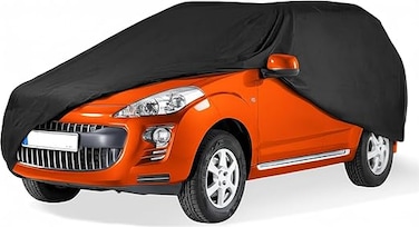 Car Cover Full Garage Weather Resistant, 535 x 210 x 172 cm, Washable Polyester with Storage Bag, Black