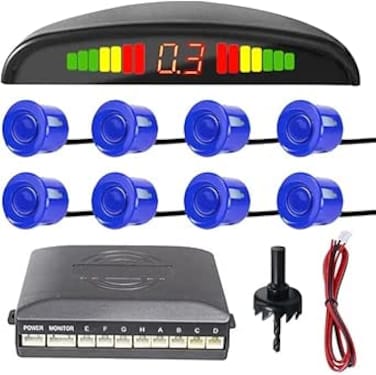 Car Reverse Parking Radar System with 8 Parking Sensors Distance Detection + LED Distance Display + Sound Warning