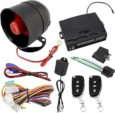 Universal 12V Auto Car Alarm Keyless Entry System Remote Control Siren Sensor
