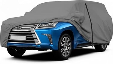 Waterproof Car Cover Replace for 2008-2025 Lexus LX/Toyota Land Cruiser Car Cover, 6 Layers All Weather Car Covers with Zipper Door &amp; Windproof Bands for Snow Rain Dust Hail Protection