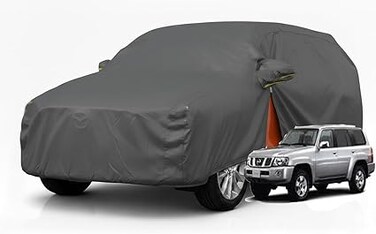 Layer Luxury SUV Y61 Car Cover for Nissan Safari Car Cover Y61 Cover 4-Door (1998&ndash;2026) &ndash; Waterproof, Windproof, UV-Resistant All-Weather Indoor/Outdoor Protection