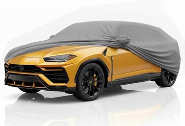 Layer Luxury Car Cover for Honda Civic Sedan (2000&ndash;2025) &ndash; Waterproof, Windproof, UV Protection &ndash; All-Weather Indoor Outdoor Fit with Zipper Access &amp; Tie-Down Straps